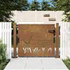 vidaXL Cancello da Giardino 105x80 cm in Acciaio Corten Design Erba