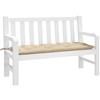 vidaXL Cuscino per Panca Beige 120x50x7 cm in Tessuto Oxford