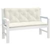 vidaXL Cuscini Panca Giardino 2pz Crema Mélange 120x50x7 cm in Tessuto