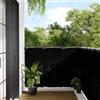 vidaXL Paravento da Balcone Nero 120x1000 cm 100% Poliestere Oxford