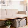 2 Pezzi Borsa Porta Piumone Organizer Abiti con Maniglia Pieghevole Antitarme