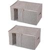 2 Pezzi Borsa Porta Piumone Organizer Abiti con Maniglia Pieghevole Antitarme