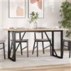 vidaXL Tavolo da Pranzo Telaio a O 140x80x75,5cm Massello Pino e Ghisa