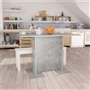 vidaXL Tavolo da Pranzo Grigio Cemento 110x60x75 cm Legno Multistrato