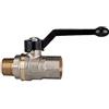 RIEGLER 103248-337.05 - Valvola a sfera con filettatura lunga, IG/AG, MS nichelato, Rp/R 3/4, 1 pezzo