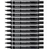 Pentel Pen N50 Marcatore Permanente Punta Conica Nero 12 Pezzi