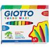 Fila Giotto Giotto Pennarelli Maxi Turbo Confezione da 24 Colori Assortiti Punta Grossa 5 mm