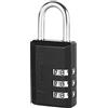 Master Lock 647EURD Lucchetto con Combinazione e Corpo in Zinco, Nero, 7,4 x 3 x 1,2 cm