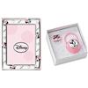 VALENTI & CO. Disney Baby Minnie Mouse Cornice Porta Foto Da Tavolo In Argento Per Neonato E Bambina & Disney Clip Ciuccio, Catenella Portaciuccio Con Box In Argento