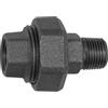 RIEGLER Raccordo filettato 341, conico, R 2, Rp 2, temperato. Colore nero, temperatura di funzionamento da -20 °C a 300 °C, ISO 7-1.