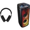 BLAUPUNKT Pack DJ Outdoor con Cassa Bluetooth Potente 300W e Cuffie Bluetooth Wireless Over Ear con LED, FM, USB, AUX e Microfono Karaoke
