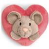 NICI Mini MagNICI 61873 - Topolino di Peluche con Cuore e calamita, aderisce a superfici Metalliche, lavagne magnetiche e Manici della Borsa, da Portare con sé Anche in Viaggio, Idea Regalo, 7 cm, Grigio