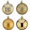 Krist+ Set di palline di Natale oro PVC 6 x 7 x 6 cm (6 pezzi)