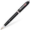 Cross Ferrari townsend - penna stilografica con spessore sottile, colore lacca Lucido Nero e rodio