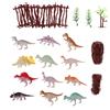 27 pezzi dinosauro albero animale modello action figure per bambini giocattolo