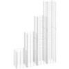 vidaXL Fioriere Rialzate Gabbione 4 pz 30x30x50/100/150/200 cm Ferro