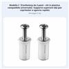 2 Pezzi Bulloni a Espanloone per Coperchio water closet unoiversailmpersande