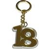 Generico 12X Portachiavi PLEXIGLASS ORO 18 ANNI 4x4 cm BOMBONIERA diciottesimo 1FUO