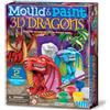 4M Modella e Dipingi Dragoni 3D - Kit Creativo Set Gesso per Creare Dragoni 3D, Gioco Educativo per Bambini, Regalo Artistico Fai-da-Te