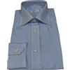 YUBRIS camicia uomo righe celeste manica lunga 100% cotone Made in Italy