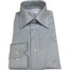 YUBRIS camicia Oxford 0050 celeste tessuto diamantato manica lunga 100% cotone