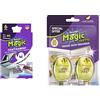 Mister Magic Mr Magic, Zero Odori per Pattumiere e Piccoli Ambienti, Pratici Adesivi & Ovetto Assorbi Odori Frigo, con Estratti Naturali di Limone, Confezione Bi-pack