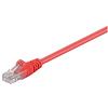 Goobay 68339 CAT 5e Cavo Patch, Rete U/UTP, Rosso, 0.5m Length