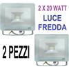 VITO 🇮🇹 2 PEZZI FARO LED 2 X 20 WATT PER ESTERNO LUCE FREDDA IP65 6000K 2000lm 🇮🇹