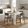 beobeo Set 4 Sedie in polipropilene cucina giardino design minimal impilabili Maggie