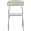 beobeo Set 4 Sedie in polipropilene cucina giardino design minimal impilabili Maggie