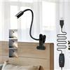 Hifree Lampada con Pinza in Alluminio LED con Braccio Flessibile a 360° Luce da Lettura