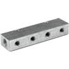 Riegler - collettori, abg. einstg. fronte conn. Set. 2 x 1/8 conn. ed. 4 x M5