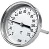 Riegler - Collegamento di termometro bimetálico giro della Cover Acciaio stahlà ¸ 100 mm 0 °C 160 °C hochw.