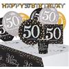 amscan Set Compleanno Brillanti Festeggiamenti Oro 50 Anni
