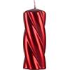 DONAU HOME Candela a colonna di lava/paraffina, 50 x 130 mm, rubino, non profumata, per decorazione, 49 ore di durata, candele decorative, 1 pezzo