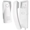 EMOS - Set di citofono audio, wireless - connessione wireless, design elegante - Kit audio/citofono con apertura porta - facile da usare - Connettore di alimentazione (230 V/12 V) - bianco