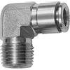 RIEGLER Raccordo a L, R 3/8 a., per tubo esterno Ø 10 mm, pressione di lavoro max. 20 bar, acciaio inox 1.4404