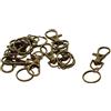 Gancio A Moschettone Con Cordino Girevole In Bronzo Da 10 Pezzi Con Accessori