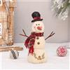 Natale Bianco Pupazzo di Neve Ornamenti Bambola Peluche con Sciarpa con