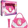 Lexibook Unicornio Borsetta Karaoke con Microfono, effeti vocali, Canzoni Demo, Effetti di Luce, Microfono Incluso, Presa Cavo aux-in, Rosa/Blu, K102UNILXB