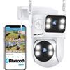 GENBOLT Telecamera WiFi Esterno con Doppia Lente di Sicurezza Esterno 2.4&5Ghz PoE PTZ