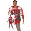 FIESTAS GUIRCA Costume da Quarterback Zombie da Uomo - Uniforme da Scuola Superiore di Football Americano Rugby - Costumi di Halloween da Uomo Taglia M per Adulti