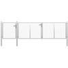 vidaXL Cancello per Giardino in Acciaio 400x100cm Argento