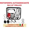 Motopompa 2,5" Pollici Pompa acqua 197cc 4 Tempi Autodescante Raccordi da 62mm