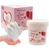 LOVE Kit Calco Mani Coppia Alginato per Calchi, Gesso per Stampi, Stampo Mani Ge