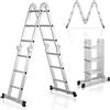 Juskys Scala multifunzionale pieghevole in alluminio 3x4 gradini 3,6 m portata fino a