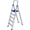 Leonardo fai Da Te scala pieghevole in alluminio 4+1 portata 150 kg EN 131 scala antiscivolo in