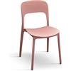 PAZZO DESIGN Sedia Luana Set Da 4 Sedie Rosa Polipropilene Cucina Sala Da Pranzo Giardino