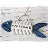 BENVENUTO Scheletro Di Pesce In Legno Appeso Home Shop Beach Theme Cafe
