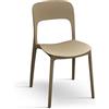 PAZZO DESIGN Sedia Luana Set Da 4 sedie Tortora Sedie Polipropilene Per Cucina Sala Da Pranzo